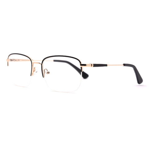 Square Half-Rim Glasses 7456 Get Free Anti-Glare Swiss-Coating Lenses