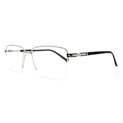 Square Half-Rim Glasses 9508