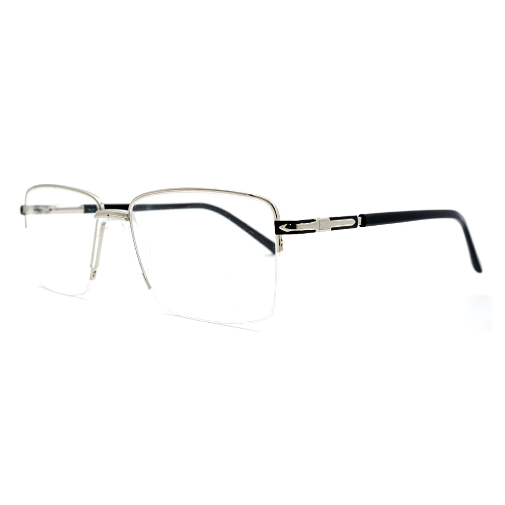 Square Half-Rim Glasses 9508