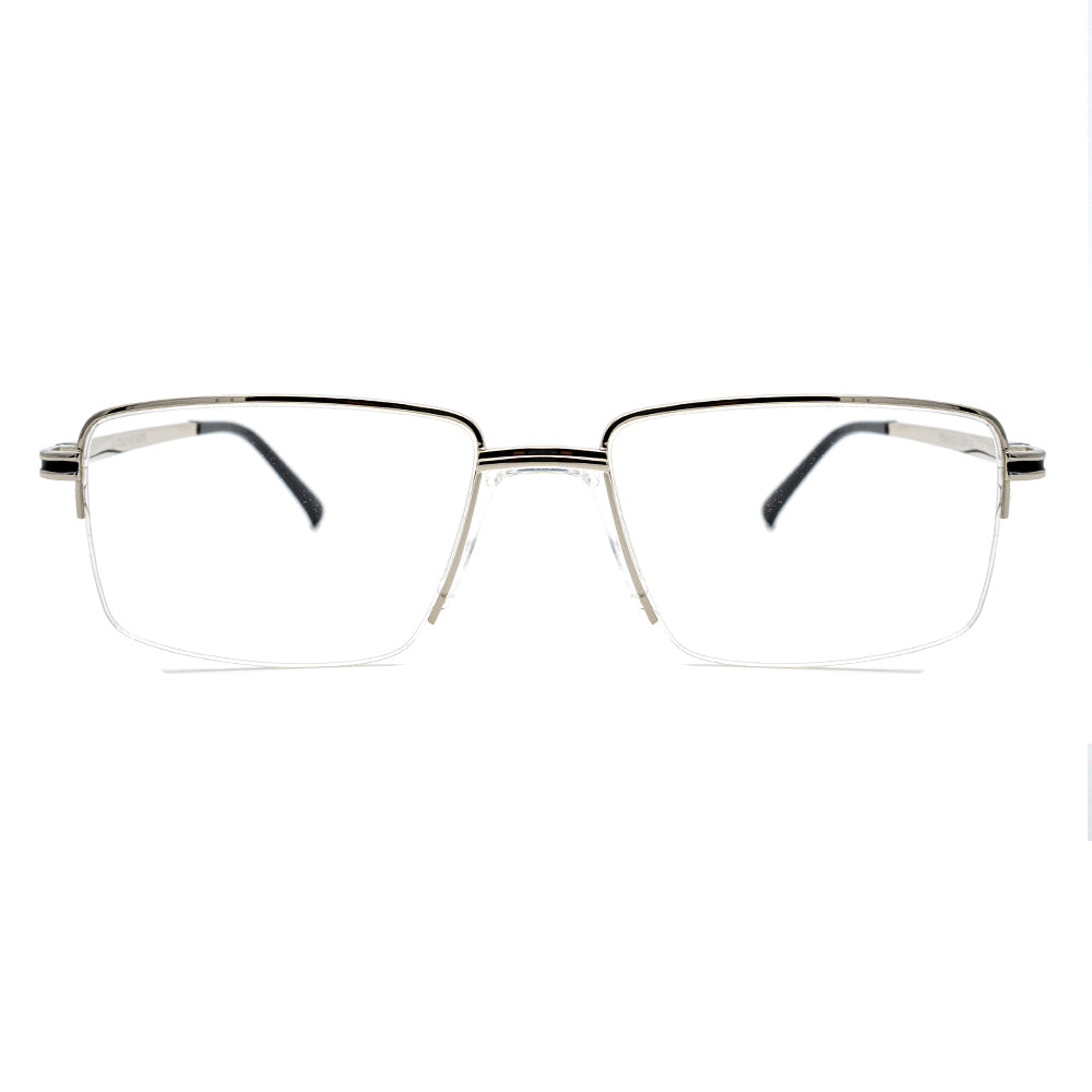 Square Half-Rim Glasses 9509