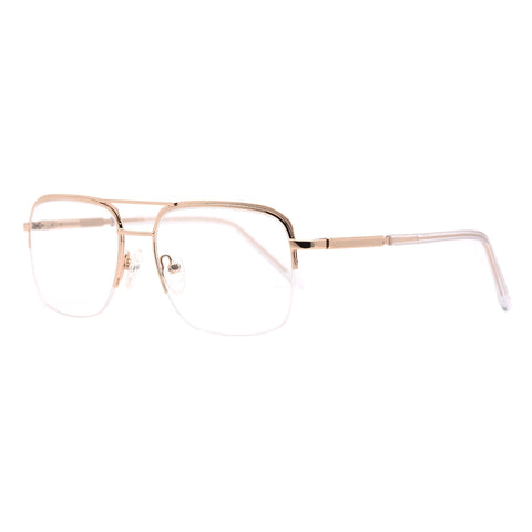 Aviator Half-Rim Glasses 7476 Get Free Anti-Glare Swiss-Coating Lenses