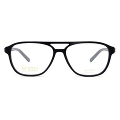Sleek Enzo Black Metal Aviator Glasses featuring a unique cut-out design and lightweight frame for comfort and style.