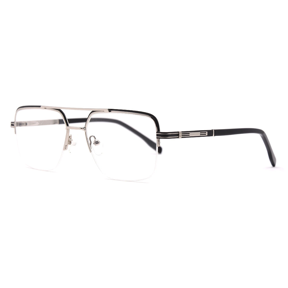 Aviator Half-Rim Glasses 7477-zoom-3
