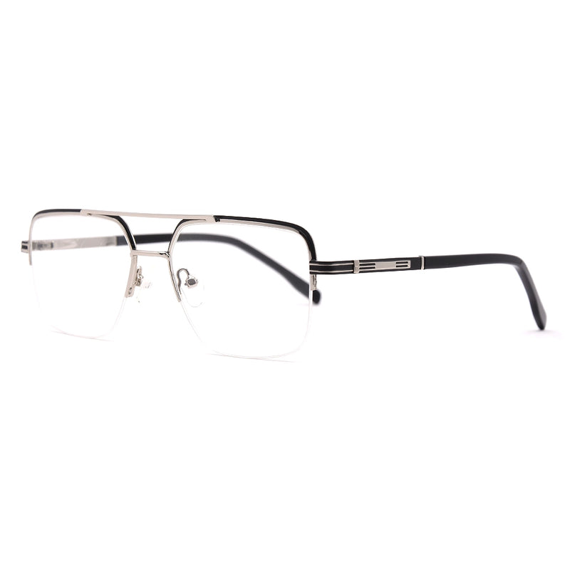 Aviator Half-Rim Glasses 7477-zoom-