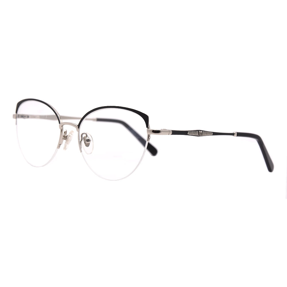 Cat Eye Half-Rim Glasses 7448-zoom-3