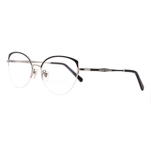 Cat Eye Half-Rim Glasses 7448 Get Free Anti-Glare Swiss-Coating Lenses