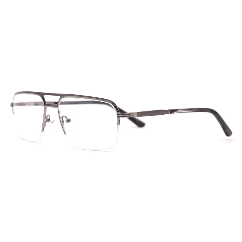 Aviator Half-Rim Glasses 7467-zoom-