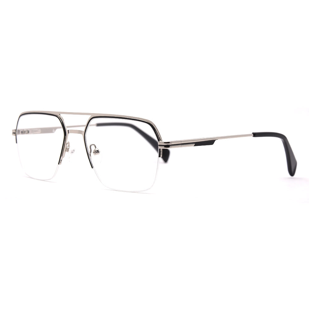 Aviator Half-Rim Glasses 7475-zoom-3