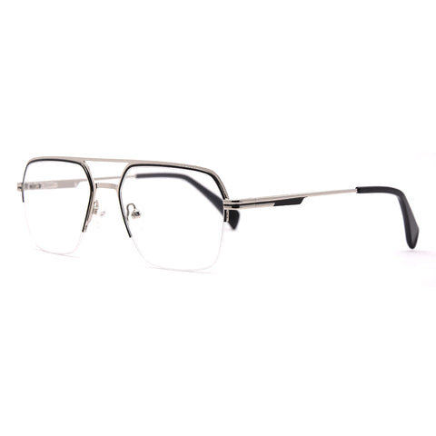 Aviator Half-Rim Glasses 7475 Get Free Anti-Glare Swiss-Coating Lenses