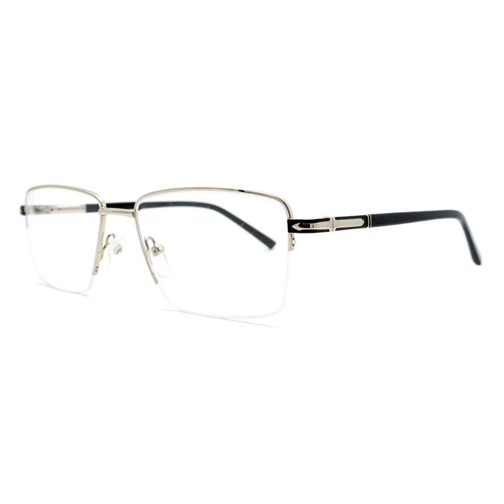 Square Half-Rim Glasses 9511
