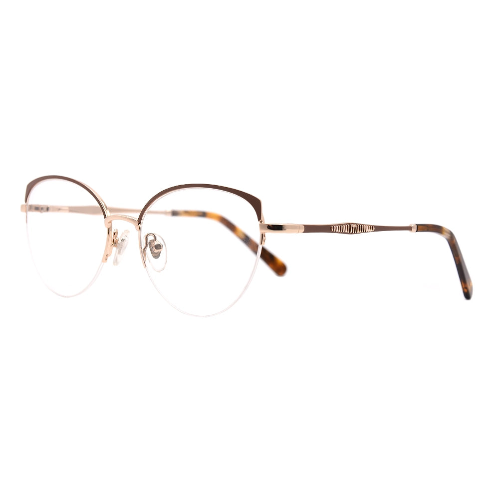 Cat Eye Half-Rim Glasses 7444-zoom-3