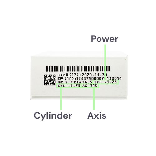 Biomedics Toric Monthly "One pair contact lenses and container included."
