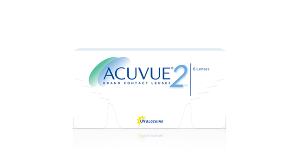ACUVUE® 2 By Johnson and Johnson "One pair contact lenses and container included."