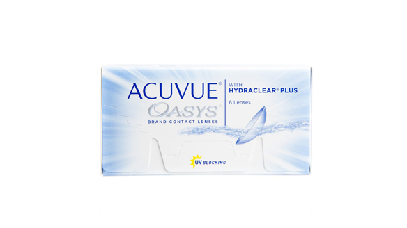ACUVUE® OASYS for Astigmatism "One pair contact lenses and container included."