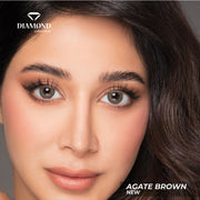 Bella Diamond Agate Brown-Diamond Aseel Collection 