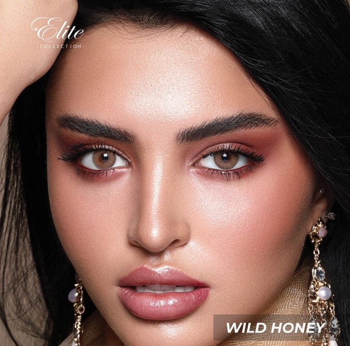 Bella Elite Wild Honey "One pair of contact lenses is accompanied by one complimentary container."