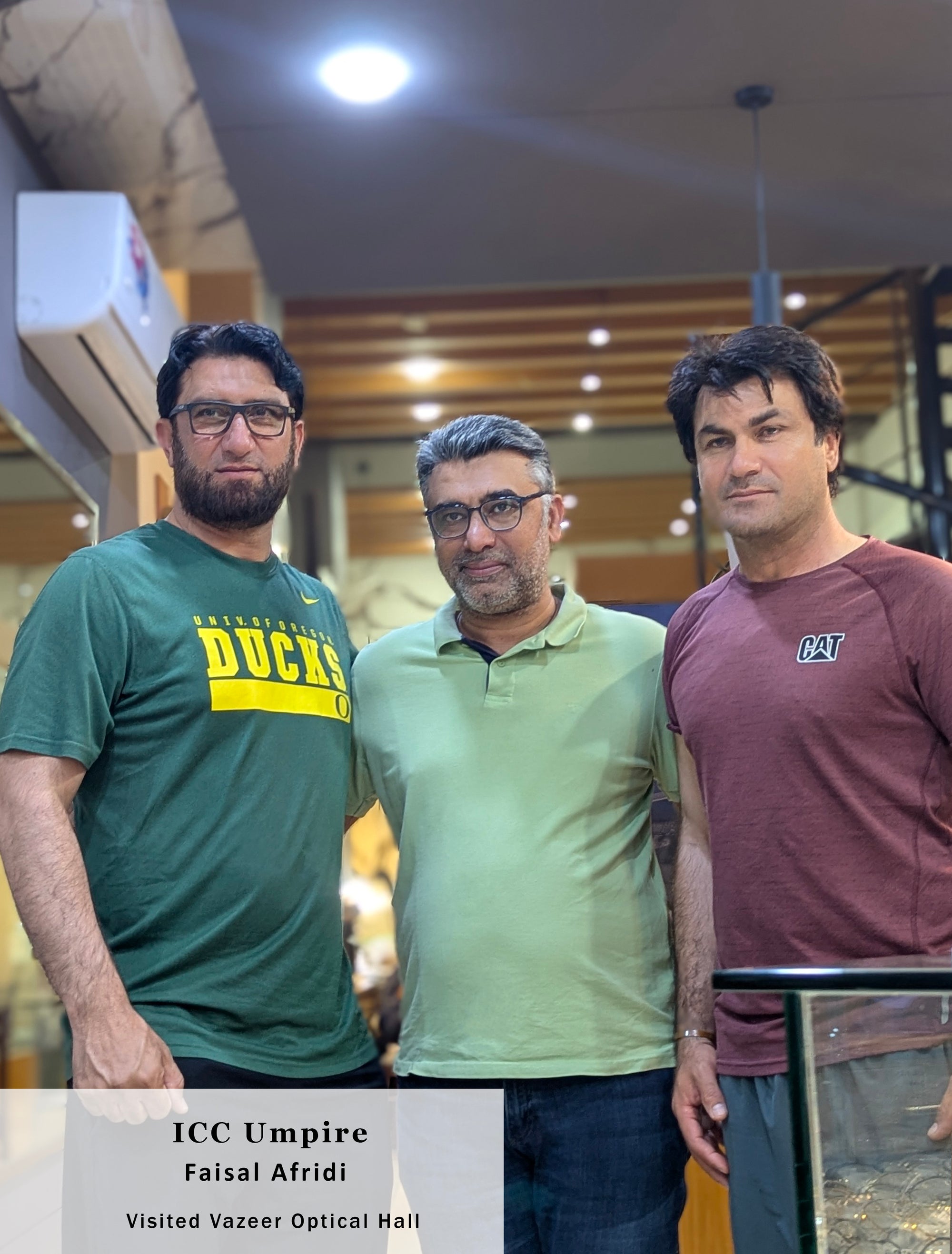 Faisal Afridi ICC Umpire Visited Vazeer Optical Hall for eyewear. Apr 24, 2026