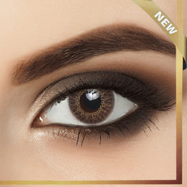 FreshKon Mosaic – Charming Brown "One pair contact lenses and container included."-zoom-