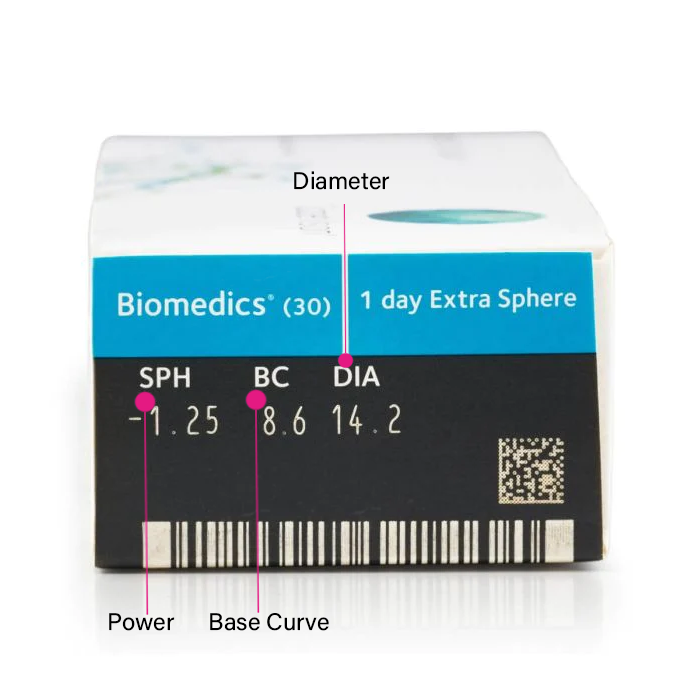 Biomedics-1 day-Extra  "15 pair contact lenses and container included-zoom-2